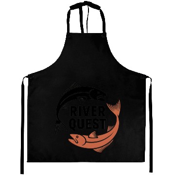 Discover River Quest Fish Illustration Aprons