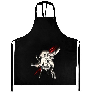 Discover Futuristic Samurai Warrior Illustration Aprons