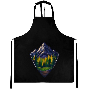 Discover Mountain Wilderness Nature Shield Aprons