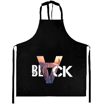 Discover City Skyline Silhouette with A-shaped Overlay Aprons