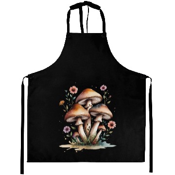 Discover Whimsical Forest Mushrooms Design Aprons
