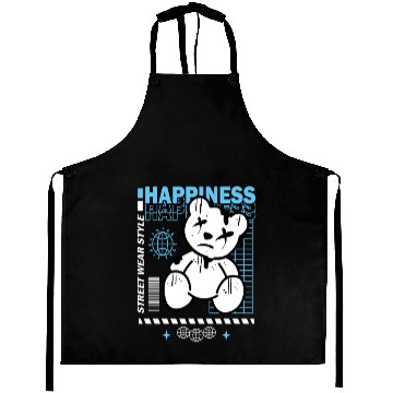 Discover Urban Graffiti Teddy Bear Design Aprons