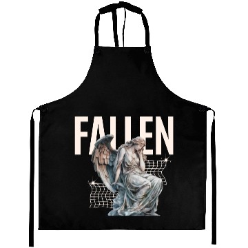 Discover Reflective Angel Sculpture Design Aprons