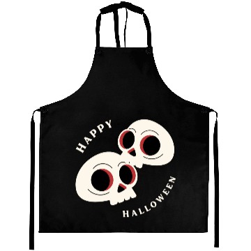 Discover Kawaii Skull Halloween Illustration Aprons