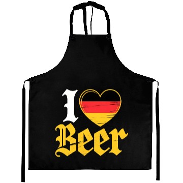 Discover I Love Beer German Bier Funny Germany Flag Aprons