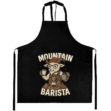 Discover Mountain Goat Barista Design Aprons