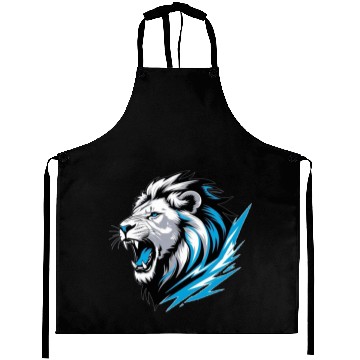 Discover Electric Lion Roar Graphic Aprons