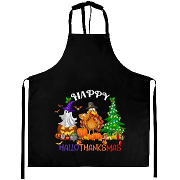 Discover Retro Happy HalloThanksMas  Aprons