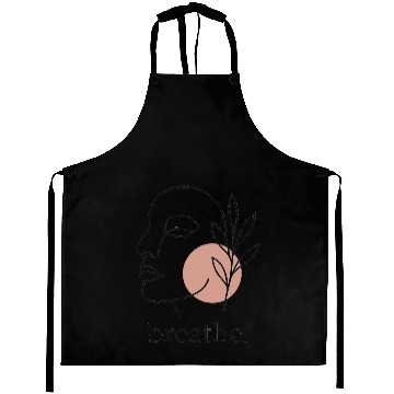 Discover Minimalist Line Art Portrait Aprons