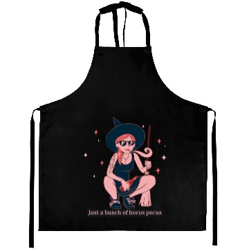 Discover Witch Girl Hocus Pocus Illustration Aprons