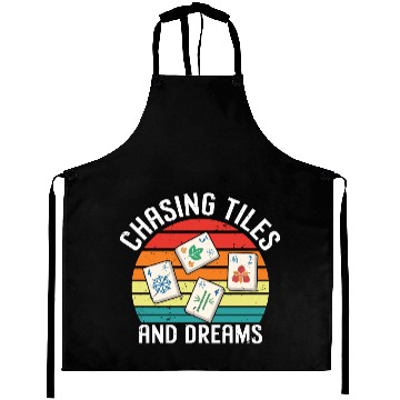 Discover Retro Mahjong Gamer Aprons