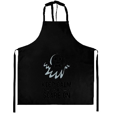 Discover Keep Calm and Scare On Aprons
