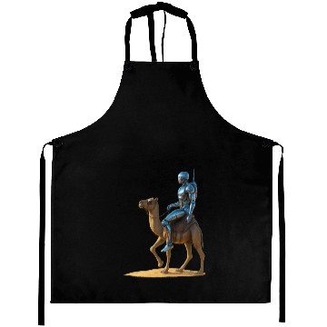Discover Futuristic Robot Riding Camel – Sci-Fi Desert Adve Aprons