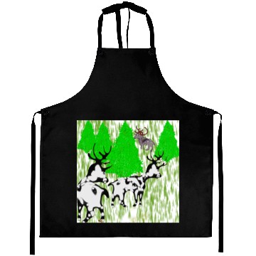 Discover Whimsical Forest Moose with Reindeer Aprons