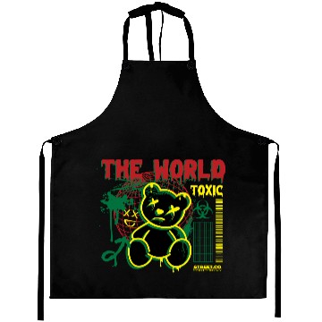 Discover Toxic World Kawaii Bear Artwear Aprons