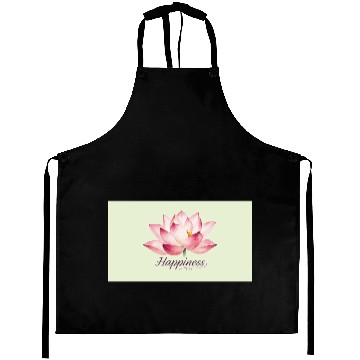 Discover Serene Lotus Happiness Design Aprons