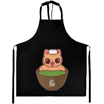 Discover Kawaii Cat in Matcha Onsen Aprons