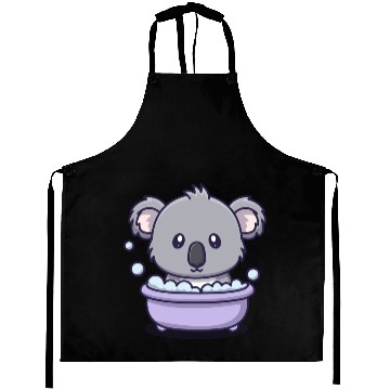 Discover Cute Koala Bear Taking a Bubble Bath Relaxing  Aprons