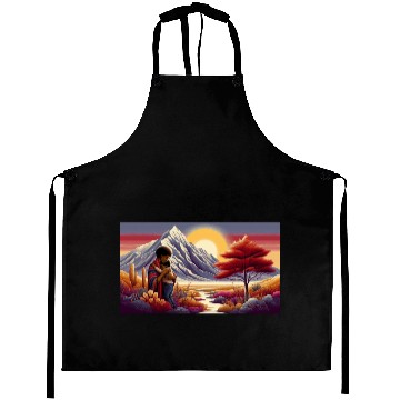Discover Embracing Nature Sunset Scene Aprons
