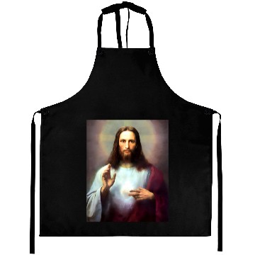 Discover Divine Surreal Jesus Portrait Aprons