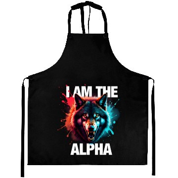 Discover I Am The Alpha Wolf Aprons