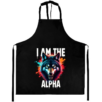 Discover I Am The Alpha Wolf Aprons
