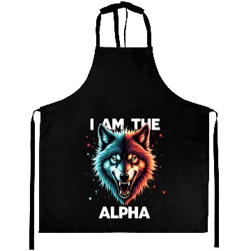 Discover I Am The Alpha Wolf Aprons