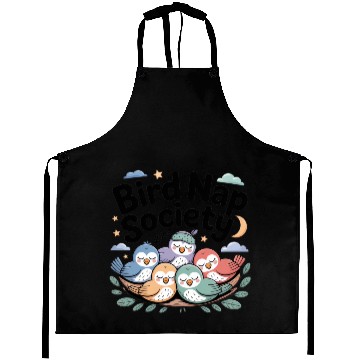 Discover Bird Nap Society | Cute Lazy Sleeping Birds Aprons