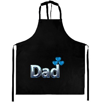 Discover Blue Heart Balloon Dad Design Aprons
