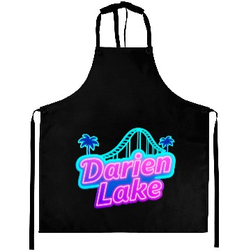 Discover Neon Daren Lake Sign with Roller Coaster and Palms Aprons