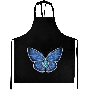 Discover March Eastern Tailed Blue Butterfly Gemstone Art Aprons
