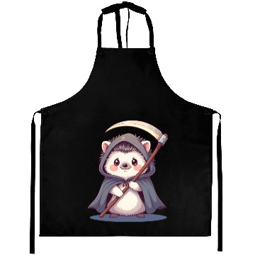 Discover Cute Hooded Hedgehog with Scythe Aprons