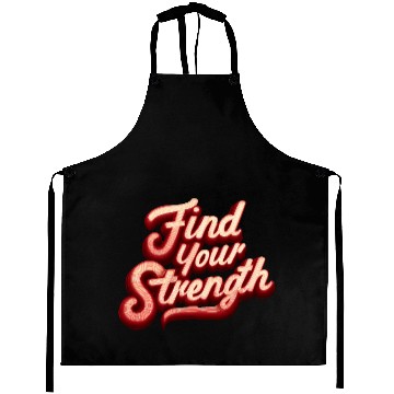 Discover Find Your Strength Retro Neon Aprons