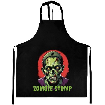 Discover Zombie Stomp Horror Graphic Aprons