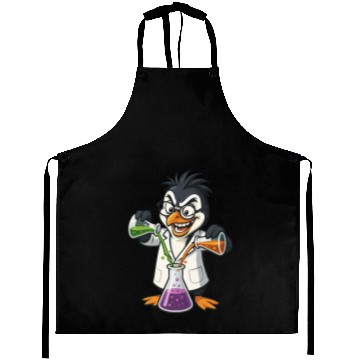 Discover Crazy Professor Penguin Chemist Nerd Experiment Aprons