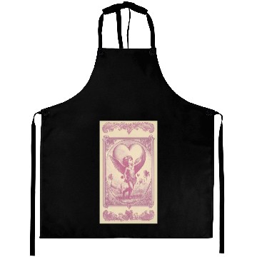 Discover Vintage Cupid Heart Illustration Aprons