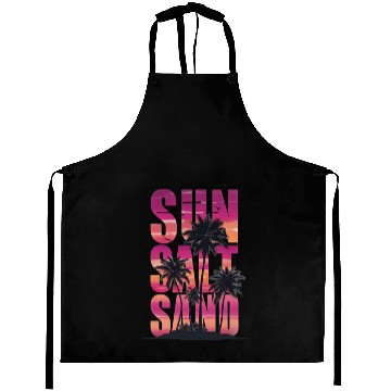 Discover Sunset Palm Tree Silhouette Design Aprons