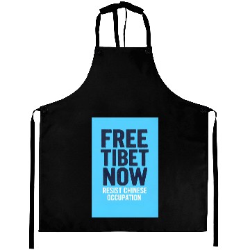 Discover FREE TIBET NOW! Resist chinese occupation Aprons