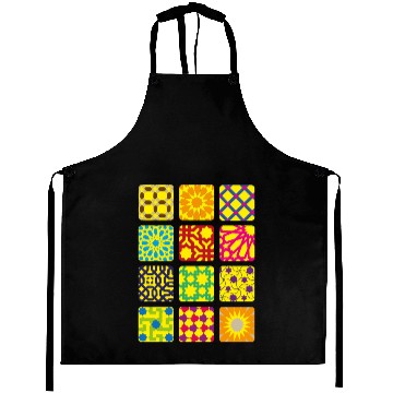 Discover Colorfull Geometric squares Aprons