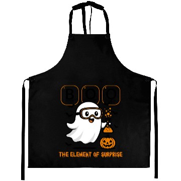 Discover Halloween Ghost with Chemistry Elements Aprons