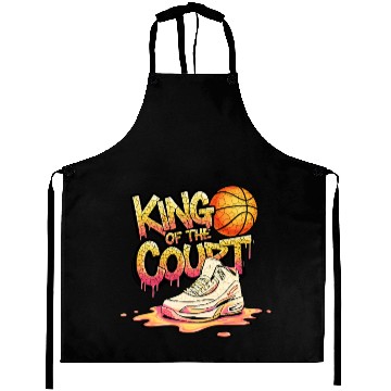 Discover King of the Court Basketball Street Art Design Aprons
