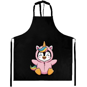 Discover Colorful Unicorn Penguin Costume Aprons