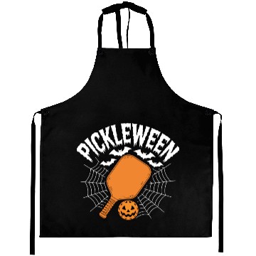 Discover Pickleween Pickleball Funny Halloween Aprons