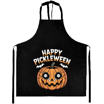 Discover Pickleween Pickleball Player Halloween Pumpkin Aprons