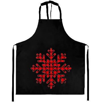 Discover Plaid Snowflake Holiday Pattern Aprons