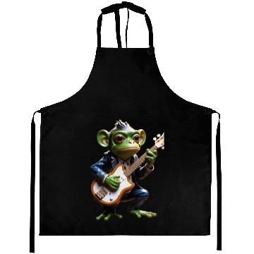 Discover Musical Monkey with Guitar Aprons