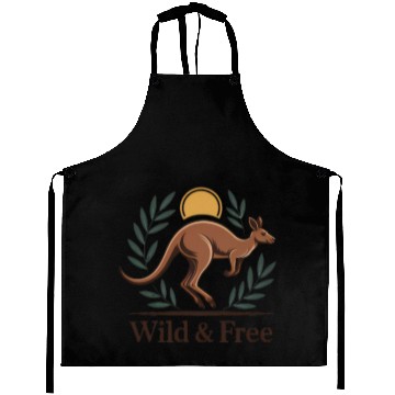 Discover Kangaroo Embrace with Nature Motif Aprons