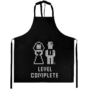 Discover Level Complete (Wedding / Stag Party / Pixel / W) Aprons