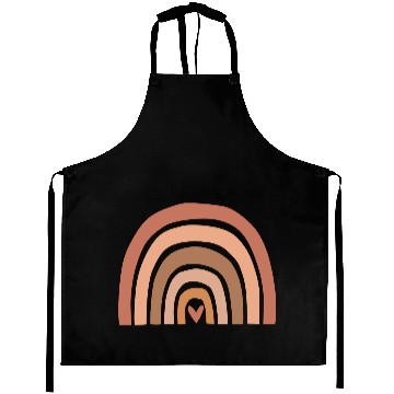 Discover Earth Tones Abstract Rainbow Design Aprons