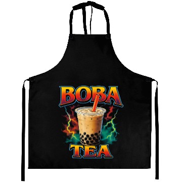Discover Boba Tea Favorite Food Funny Weird 90s Boba Tea Aprons